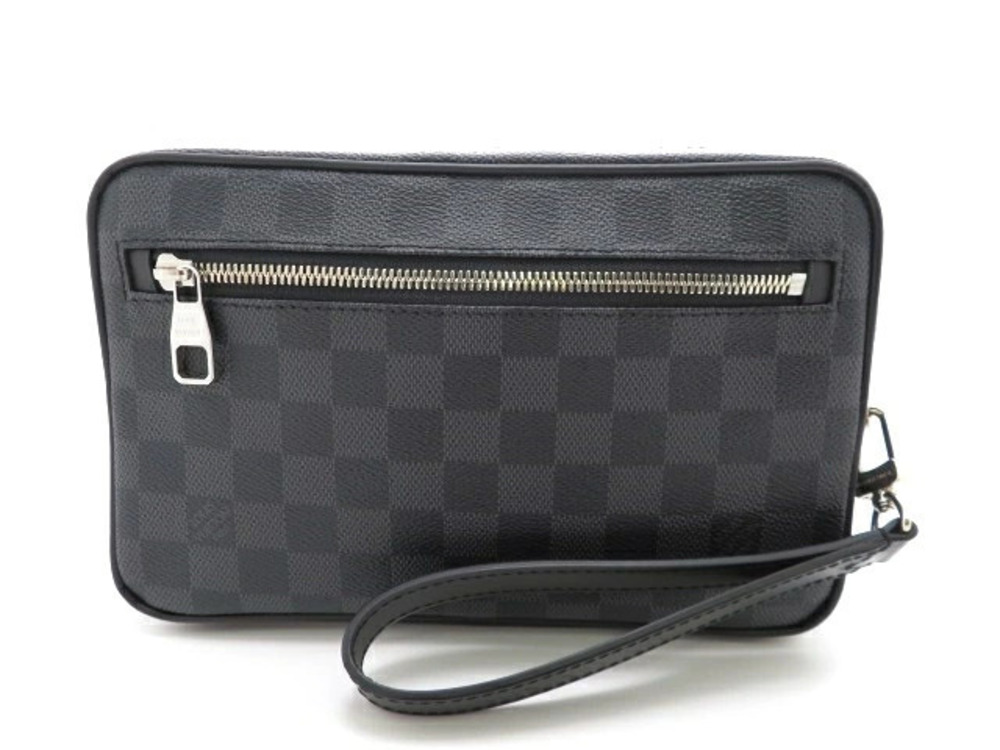 LOUIS VUITTON Shoulder Bag Pochette Kasai Damier Graphite Black